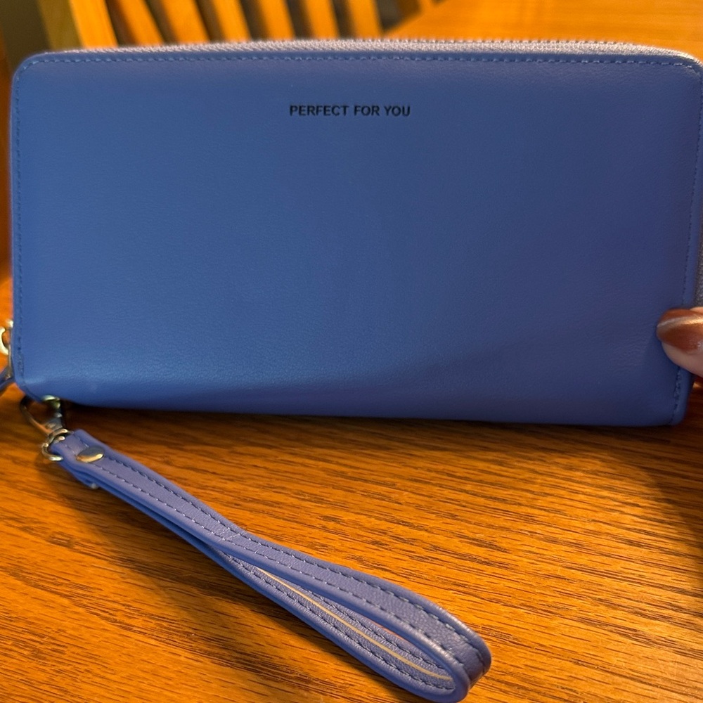 Blue Wristlet Wallet
